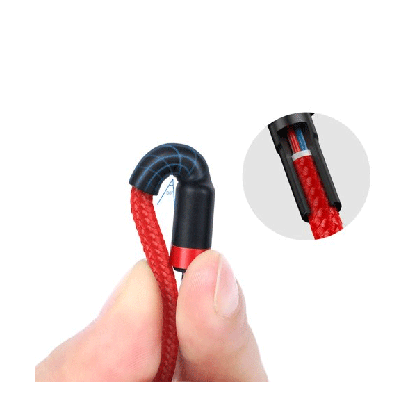 Baseus Cafule Cable durabel Kabel mit Nylon geflochtenes Ladekabel USB-C PD / USB-C - PD PD2.0 60W 20V 3A QC3.0 - schwarz-grau (1M)