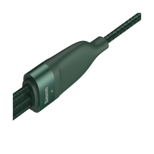 Baseus 3in1 USB - Lightning / USB Typ-C / Micro-USB - Ladekabel/Datenkabel Nylon geflochten - 5A, 480 Mbit/s, 40W - grün (1,2M)