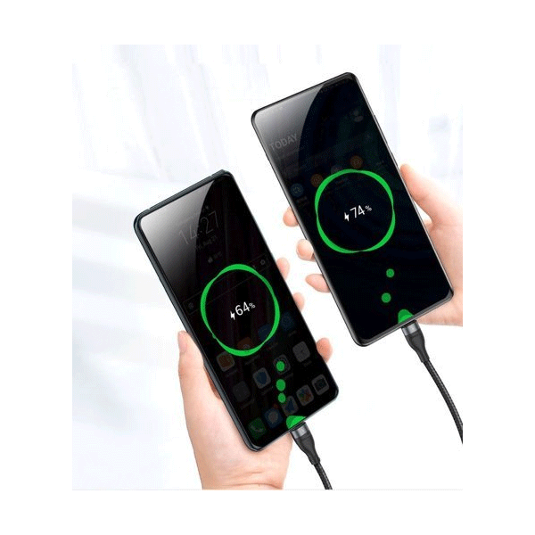 Baseus 3in1 USB - Lightning / USB Typ-C / Micro-USB - Ladekabel/Datenkabel Nylon geflochten - 5A, 480 Mbit/s, 40W, orange (1,2M)