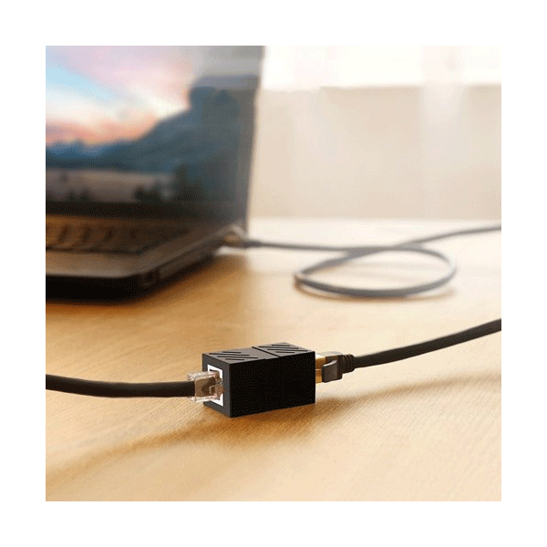 Ugreen Netzwerkkabelanschluss Ethernet RJ45 10 Gbit / s schwarz