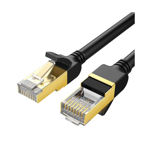 Ugreen Internetkabel Netzwerkkabel Ethernet-Patchkabel RJ45 Cat 7 STP LAN 10 Gbit / s  schwarz (1m)