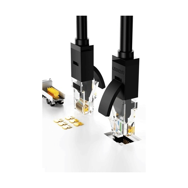 Ugreen Netzwerkkabel Ethernet-Patchkabel RJ45 Cat 6 UTP 1000 Mbit / s, schwarz (10m)