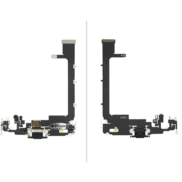 Ladebuchse Connector Flex für iPhone 11 Pro Max + IC Chip, schwarz