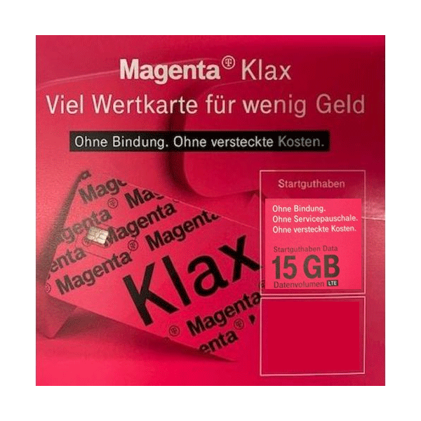 Magenta Mobile Simkarte Internet Klax 15GB Startpaket, Prepaid