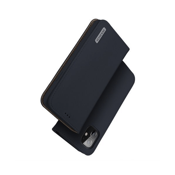 Dux Ducis Wish Series Echt Leder Flip Wallet für Apple iPhone 12 /12 Pro, blau