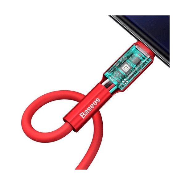 Baseus Premium - Silica Gel - USB/USB-Type-C Ladekabel/Datenkabel - 2A, 480 Mbit / s - rot(1M)