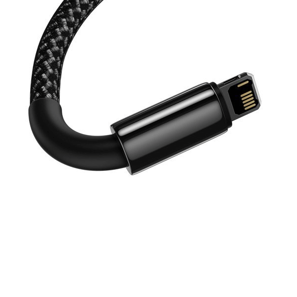 Baseus Tungsten Lade-/Datenkabel USB - Lightning 2,4 A schwarz (2m)
