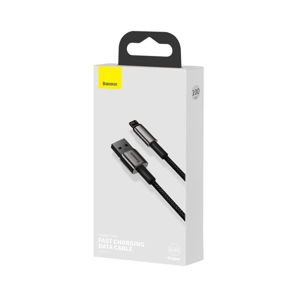 Baseus Tungsten Lade-/Datenkabel USB - Lightning 2,4 A schwarz (2m)
