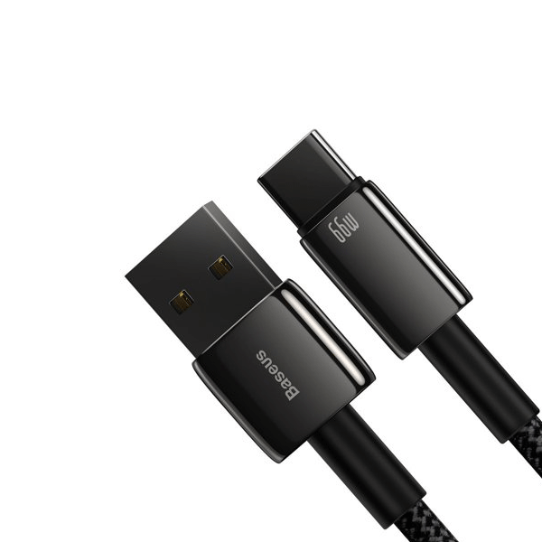 Baseus Tungsten Lade-/Datenkabel USB - USB Typ C 66 W (11V/6A) Quick Charge AFC FCP SCP schwarz (2m)