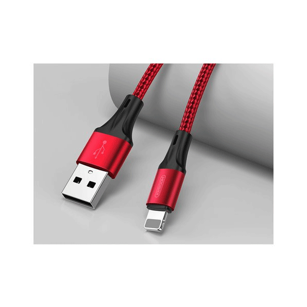 Joyroom Schnellladekabel USB - Lightning Quick Charge 3A für iPhone, Airpods, iPad rot (1,5m Joyroom Schnellladekabel USB - Lightning Quick Charge 3A für iPhone, Airpods, iPad rot (1,5m