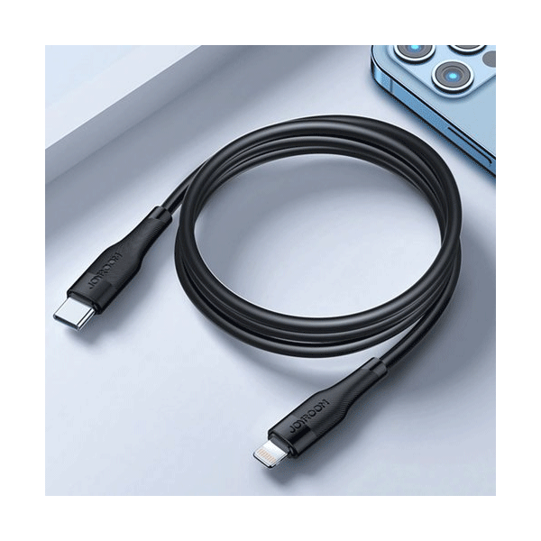 Joyroom Schnellladekabel - USB Typ-C zu Lightning Power Delivery 2,4A 20W schwarz (1,2 m) Joyroom Schnellladekabel - USB Typ-C zu Lightning Power Delivery 2,4A 20W schwarz (1,2 m)