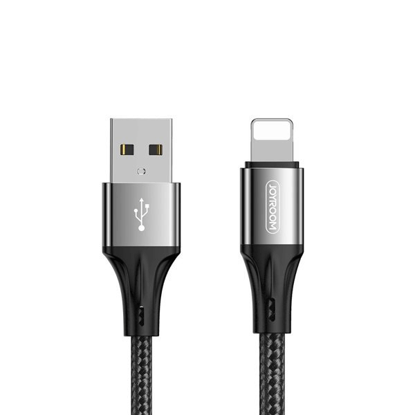 Joyroom Schnellladekabel USB - Lightning Quick Charge 3A für iPhone, Airpods, iPad schwarz (1,5m) Joyroom Schnellladekabel USB - Lightning Quick Charge 3A für iPhone, Airpods, iPad schwarz (1,5m)