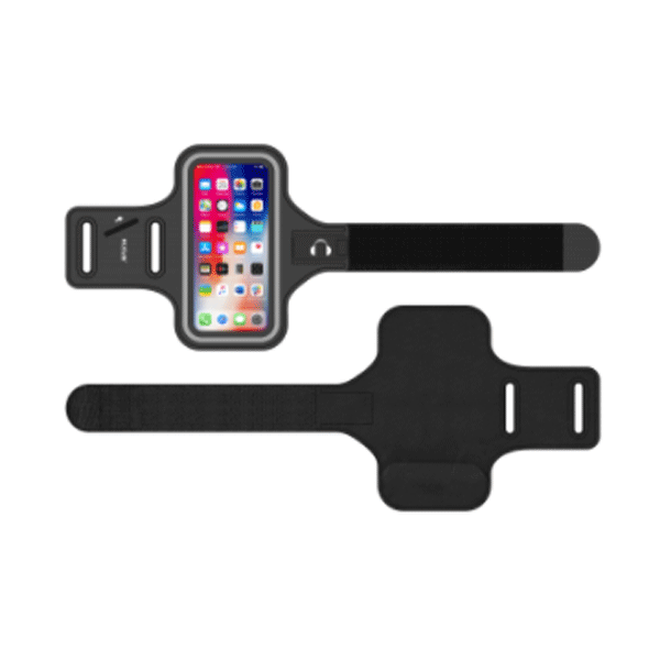 Rixus Modern-Series Universal Sport Armband Jogging Tasche Schutz-Hülle Fit für Smartphones bis 5.5 Zoll schwarz