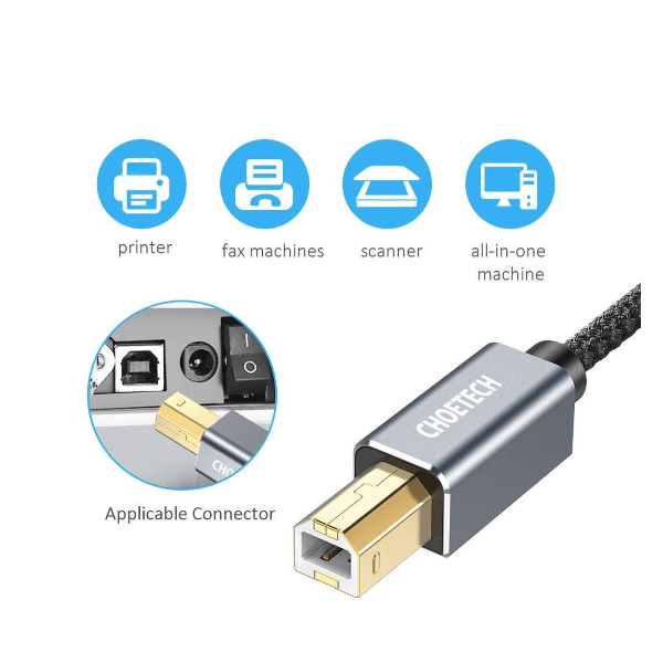 Choetech USB - USB Typ B Kabel Drucker schwarz (3m) Choetech USB - USB Typ B Kabel Drucker schwarz (3m)