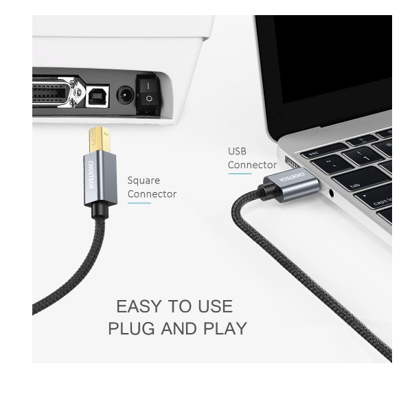 Choetech USB - USB Typ B Kabel Drucker schwarz (3m) Choetech USB - USB Typ B Kabel Drucker schwarz (3m)
