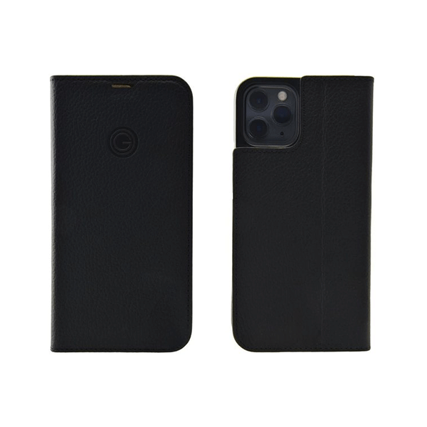 Galeli Echtleder Book Case Schutz-Hülle Marc Flip-Tasche passend für Apple iPhone 14 Pro Max, schwarz