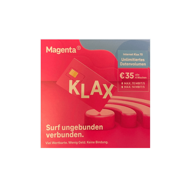 Magenta Magenta Unlimited Internet Klax Starter 70, 70MBIT/S, Prepaid Simkarte