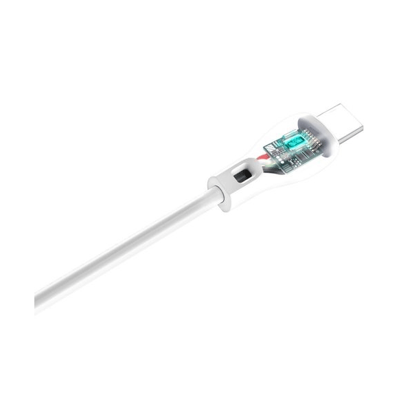 Dudao L4T Lade-/Datenkabel USB Typ C 2.4A weiß (2M) Dudao L4T Lade-/Datenkabel USB Typ C 2.4A weiß (2M)
