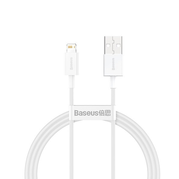 Baseus Superior USB-Kabel zu Lightning Lade-/Datenkabel 2.4A 1 m Weiß (CALYS-A02) Baseus Superior USB-Kabel zu Lightning Lade-/Datenkabel 2.4A 1 m Weiß (CALYS-A02)