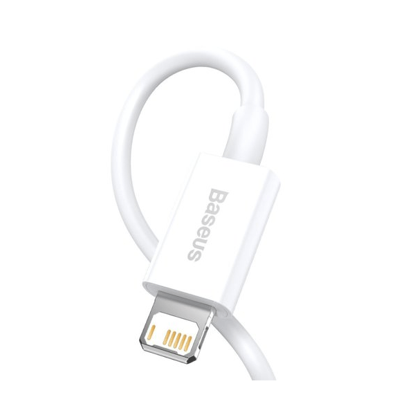 Baseus Superior USB-Kabel zu Lightning Lade-/Datenkabel 2.4A 1 m Weiß (CALYS-A02) Baseus Superior USB-Kabel zu Lightning Lade-/Datenkabel 2.4A 1 m Weiß (CALYS-A02)