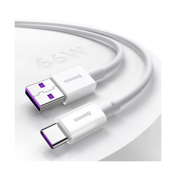 Baseus Superior Lade-/Datenkabel USB - USB Typ C 6A 66W 1m weiß (CATYS-02)