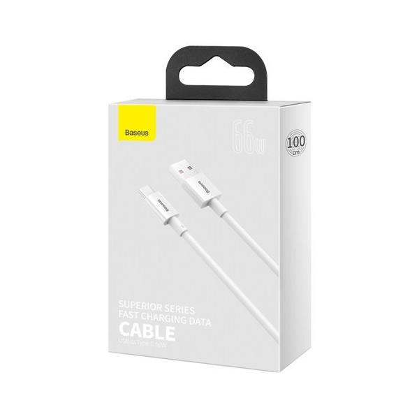 Baseus Superior Lade-/Datenkabel USB - USB Typ C 6A 66W 1m weiß (CATYS-02)
