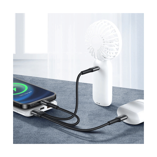 Joyroom 3in1 USB Kabel - Lightning / USB Typ C / Micro USB 3.5A (15cm) schwarz (S-01530G9) Joyroom 3in1 USB Kabel - Lightning / USB Typ C / Micro USB 3.5A (15cm) schwarz (S-01530G9)