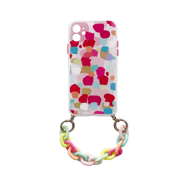starfix Color Chain Gel Silikon-Hülle mit Kettenanhänger für iPhone SE 2022 / SE 2020 / 8 / 7 Mehrfarbig (2)