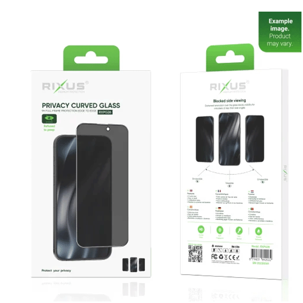 Rixus Privacy (Full Glue) Schichtschutz Displayschutzglas passend für Apple iPhone X, XS, 11 Pro