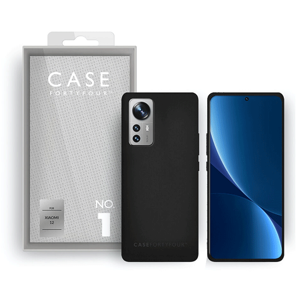 FORTYFOUR No.1 FORTYFOUR Flexi Slim Silikon-Tasche Schutz-Hülle Case für Xiaomi 12 / 12X, schwarz