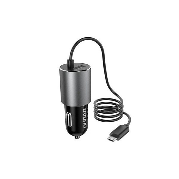 Dudao USB KFZ-Ladegerät mit integriertem Kabel microUSB 3,4 A schwarz (R5Pro M) Dudao USB KFZ-Ladegerät mit integriertem Kabel microUSB 3,4 A schwarz (R5Pro M)