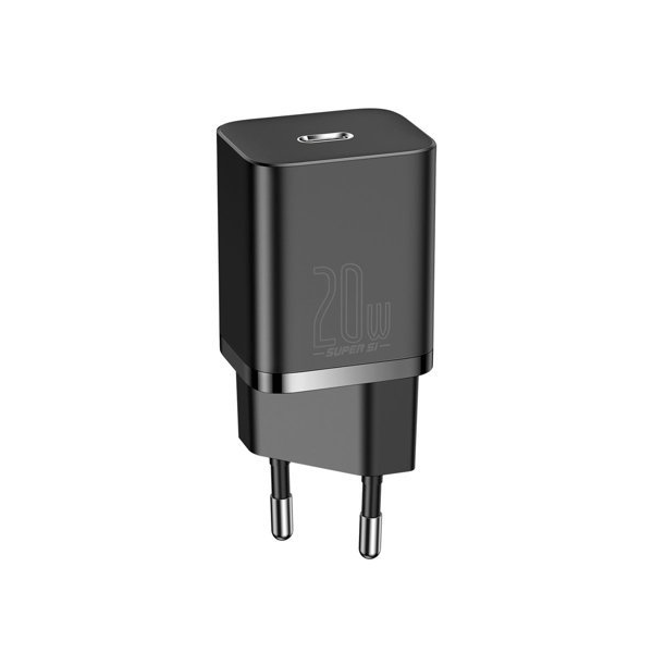 Baseus Super Si 1C Schnellladegerät USB-C 20W Power Delivery schwarz (CCSUP-B01) Baseus Super Si 1C Schnellladegerät USB-C 20W Power Delivery schwarz (CCSUP-B01)