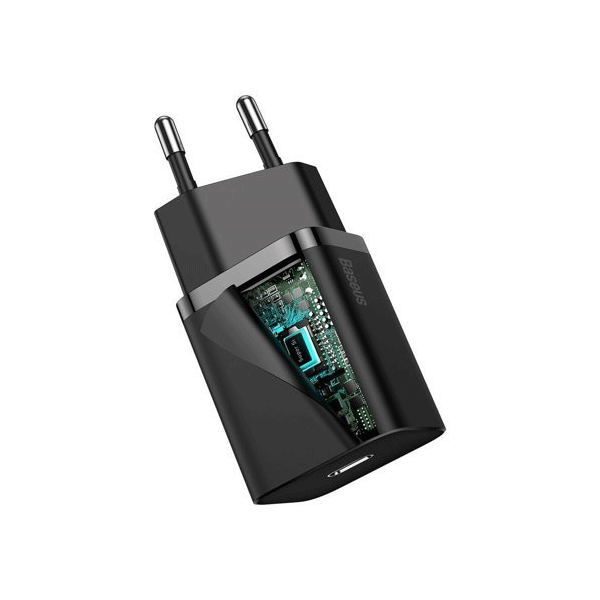Baseus Super Si 1C Schnellladegerät USB-C 20W Power Delivery schwarz (CCSUP-B01) Baseus Super Si 1C Schnellladegerät USB-C 20W Power Delivery schwarz (CCSUP-B01)