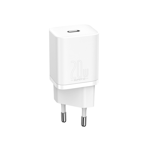 Baseus Super Si 1C Schnellladegerät USB-C 20W Power Delivery weiss (CCSUP-B02) Baseus Super Si 1C Schnellladegerät USB-C 20W Power Delivery weiss (CCSUP-B02)