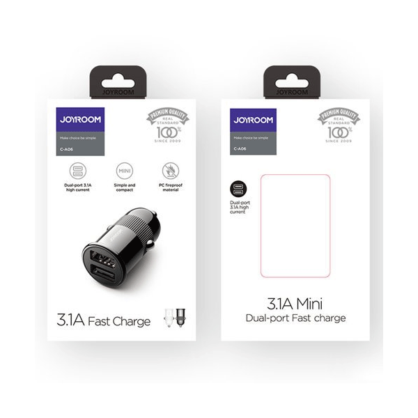 Joyroom KFZ-Ladegerät Dual USB 3.1 A weiss (C-A06) Joyroom KFZ-Ladegerät Dual USB 3.1 A weiss (C-A06)