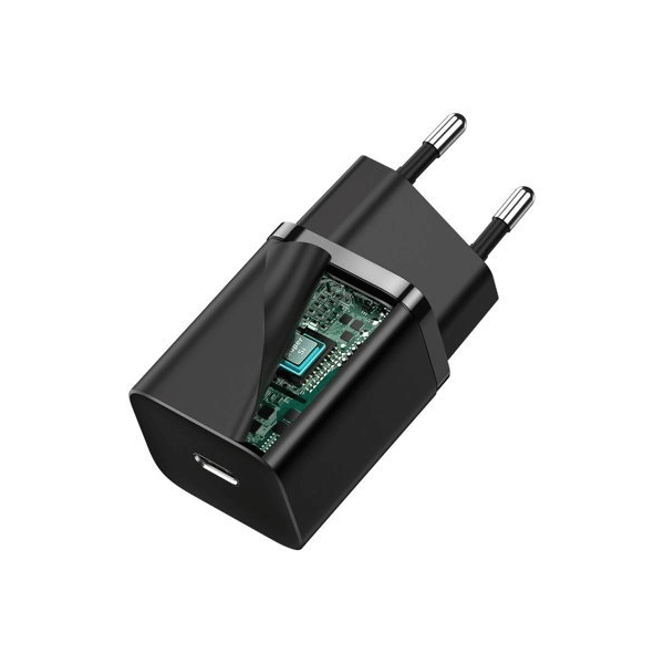 Baseus Super Si 1C Schnellladegerät USB-C 30W Power Delivery Quick Charge schwarz Baseus Super Si 1C Schnellladegerät USB-C 30W Power Delivery Quick Charge schwarz