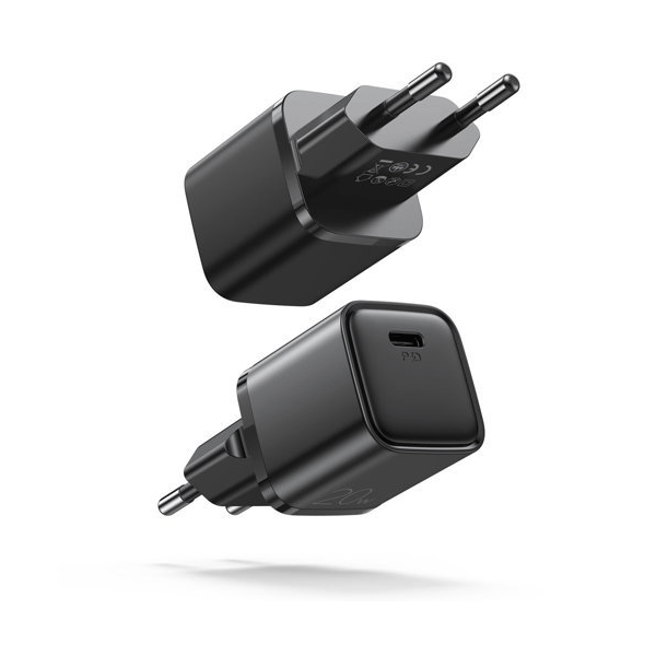 Joyroom Smart Design Schnellladegerät USB-C 20W Power Delivery Quick Charge 3.0 AFC schwarz (L-P202) Joyroom Smart Design Schnellladegerät USB-C 20W Power Delivery Quick Charge 3.0 AFC schwarz (L-P202)