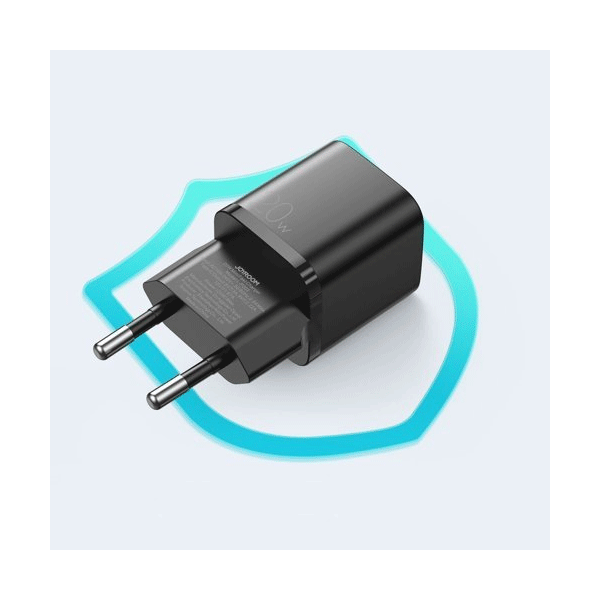 Joyroom Smart Design Schnellladegerät USB-C 20W Power Delivery Quick Charge 3.0 AFC schwarz (L-P202) Joyroom Smart Design Schnellladegerät USB-C 20W Power Delivery Quick Charge 3.0 AFC schwarz (L-P202)