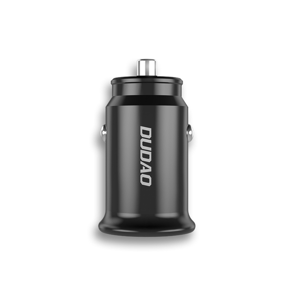 Dudao KFZ-Schnelladegerät 20W USB Typ C PD + USB QC3.0 3A, schwarz (R3PRO) Dudao KFZ-Schnelladegerät 20W USB Typ C PD + USB QC3.0 3A, schwarz (R3PRO)