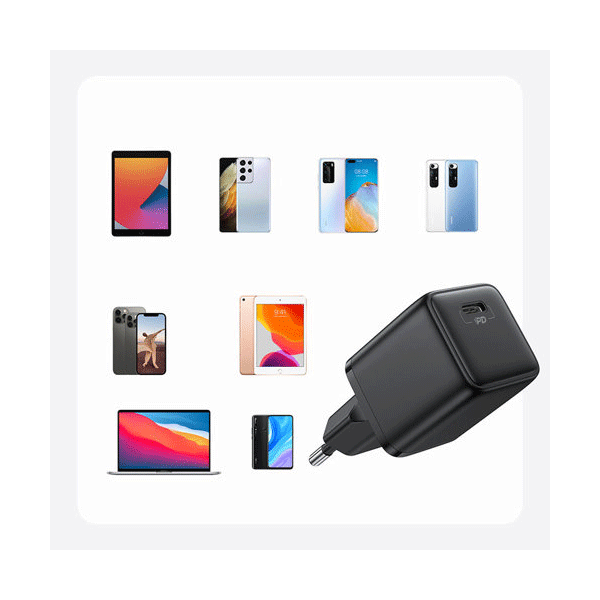 Joyroom mini Schnelladegerät USB-C PD Netz-Adapter 25 W, schwarz Joyroom mini Schnelladegerät USB-C PD Netz-Adapter 25 W, schwarz
