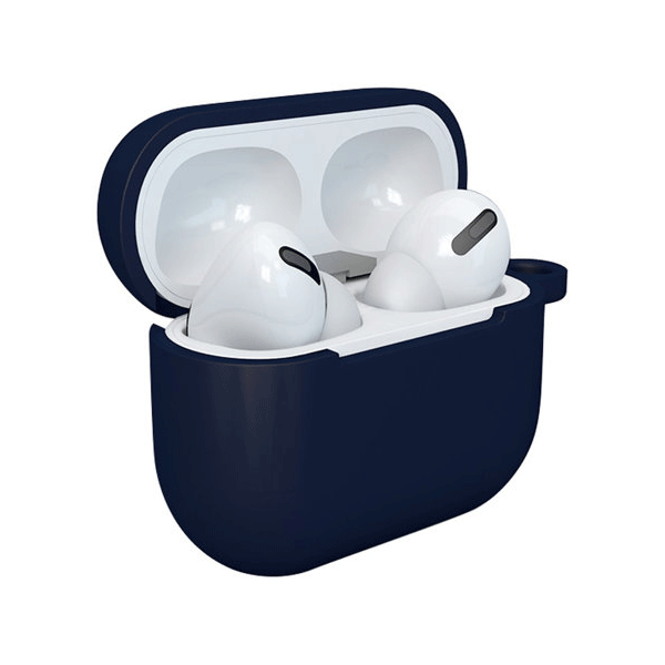 starfix Silikon-Hülle Schutz Tasche für AirPods 3  inkl. Karabinerhacken, blau