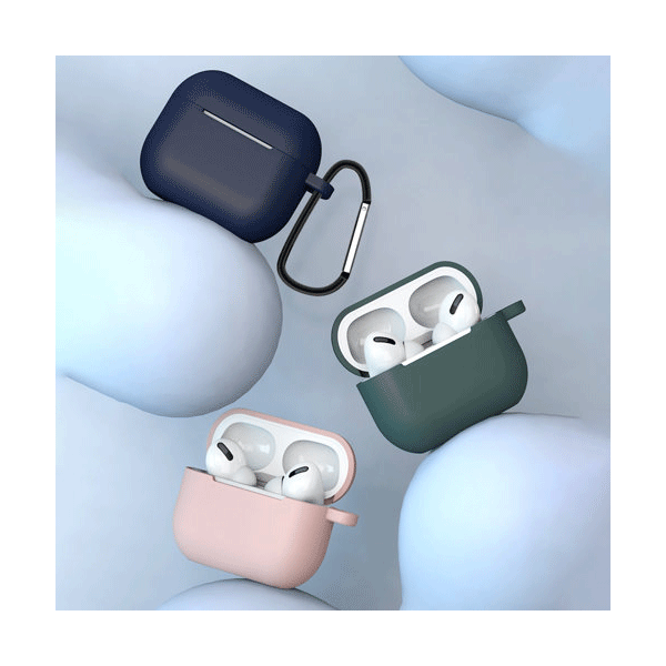starfix Silikon-Hülle Schutz Tasche für AirPods 3  inkl. Karabinerhacken, rot