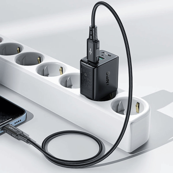Acefast Ladegerät 2 x USB-A 18W QC 3.0, AFC, FCP schwarz (A33) Acefast Ladegerät 2 x USB-A 18W QC 3.0, AFC, FCP schwarz (A33)