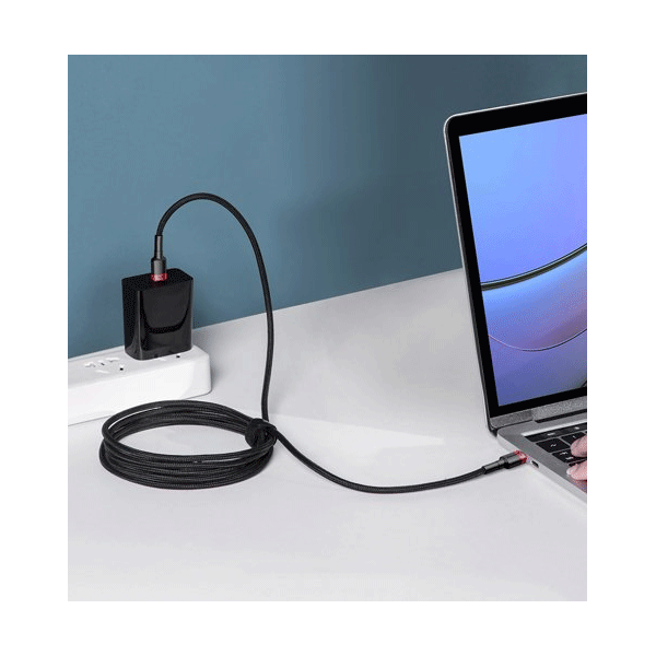 Baseus Cafule USB-C zu Typ-C Lade-/Datenkabel Nylongeflochten Power Delivery 2.0 100W 20V 5A grau 2M