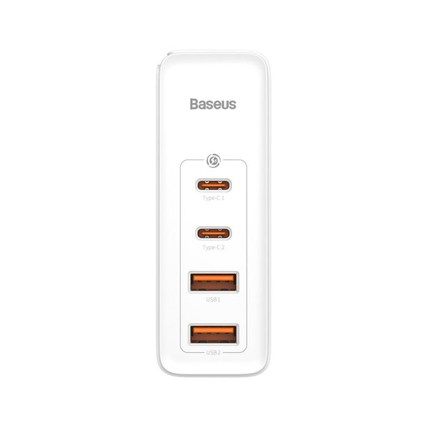 Baseus GaN2 Pro Schnellladegerät 100W USB / USB Typ-C Quick Charge 4+ Power Delivery, weiss Baseus GaN2 Pro Schnellladegerät 100W USB / USB Typ-C Quick Charge 4+ Power Delivery, weiss