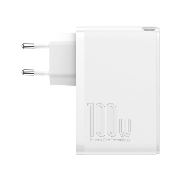 Baseus GaN2 Pro Schnellladegerät 100W USB / USB Typ-C Quick Charge 4+ Power Delivery, weiss Baseus GaN2 Pro Schnellladegerät 100W USB / USB Typ-C Quick Charge 4+ Power Delivery, weiss