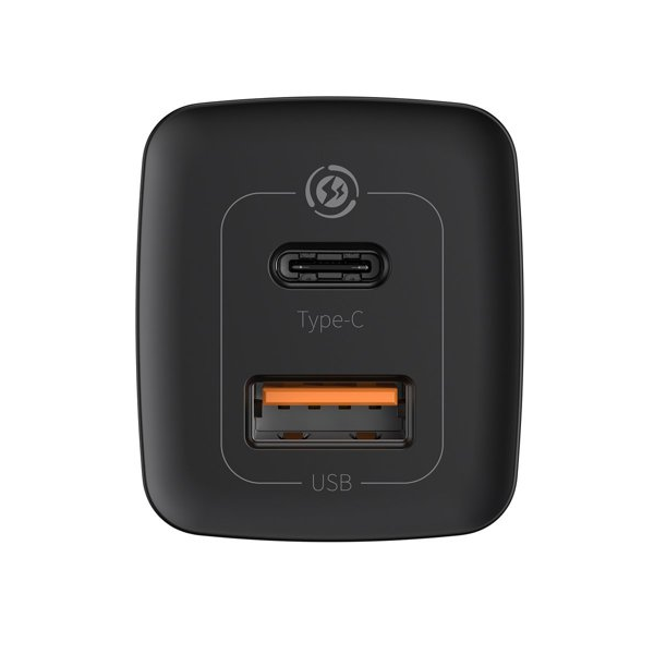 Baseus GaN2 Lite Fast 65W USB / USB Type-C Quick Charge 3.0 Power Delivery (Galliumnitrid), schwarz Baseus GaN2 Lite Fast 65W USB / USB Type-C Quick Charge 3.0 Power Delivery (Galliumnitrid), schwarz