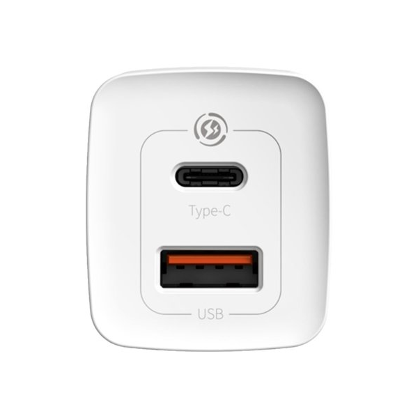 Baseus GaN2 Lite Fast 65W USB / USB Type-C Quick Charge 3.0 Power Delivery (Galliumnitrid), weiss Baseus GaN2 Lite Fast 65W USB / USB Type-C Quick Charge 3.0 Power Delivery (Galliumnitrid), weiss