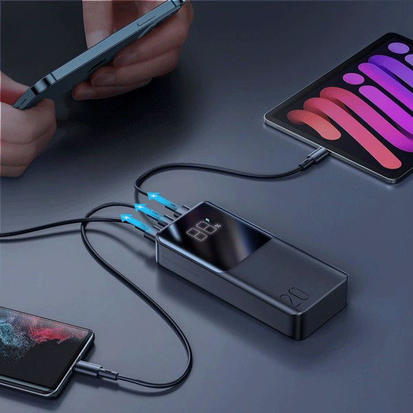Joyroom Powerbank 20000mAh 22,5W PD QC3.0 AFC schwarz (JR-QP192) Joyroom Powerbank 20000mAh 22,5W PD QC3.0 AFC schwarz (JR-QP192)