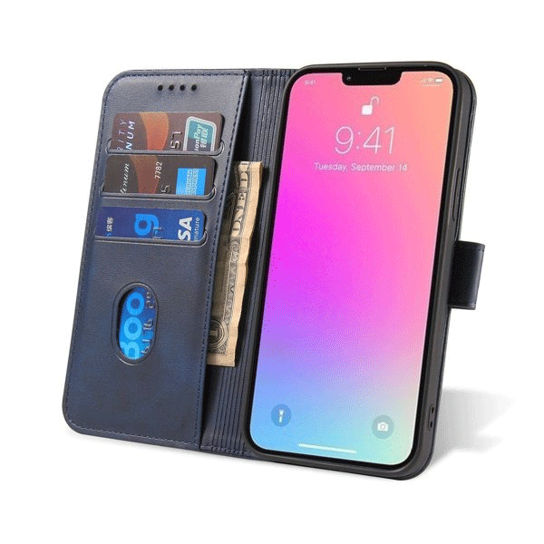 starfix Flip Book-Wallet mit Magnet und Standfunktion für Apple iPhone 15 Plus, blau starfix Flip Book-Wallet mit Magnet und Standfunktion für Apple iPhone 15 Plus, blau